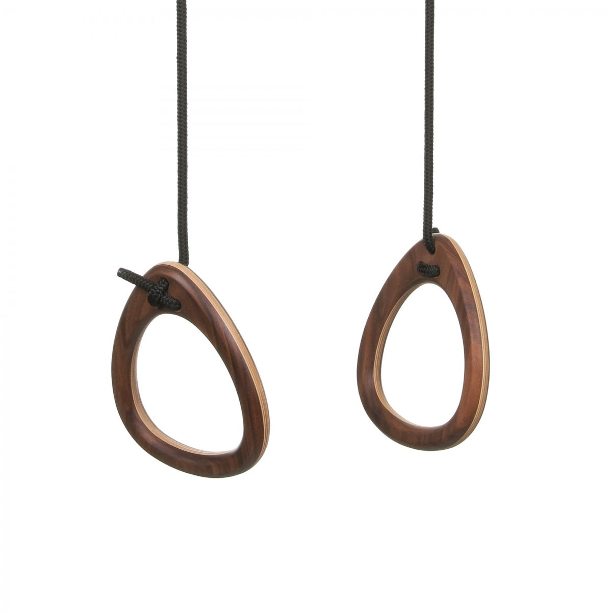 Lillagunga Rings - Walnut - Black Rope