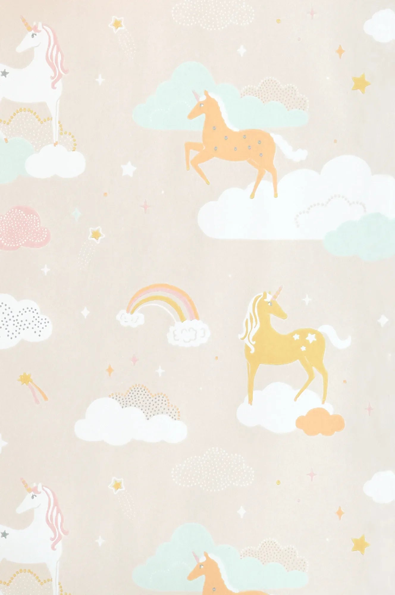Majvillan Rainbow treasures lovely pastel pink behang sfeerbeeld kinderkamer detail
