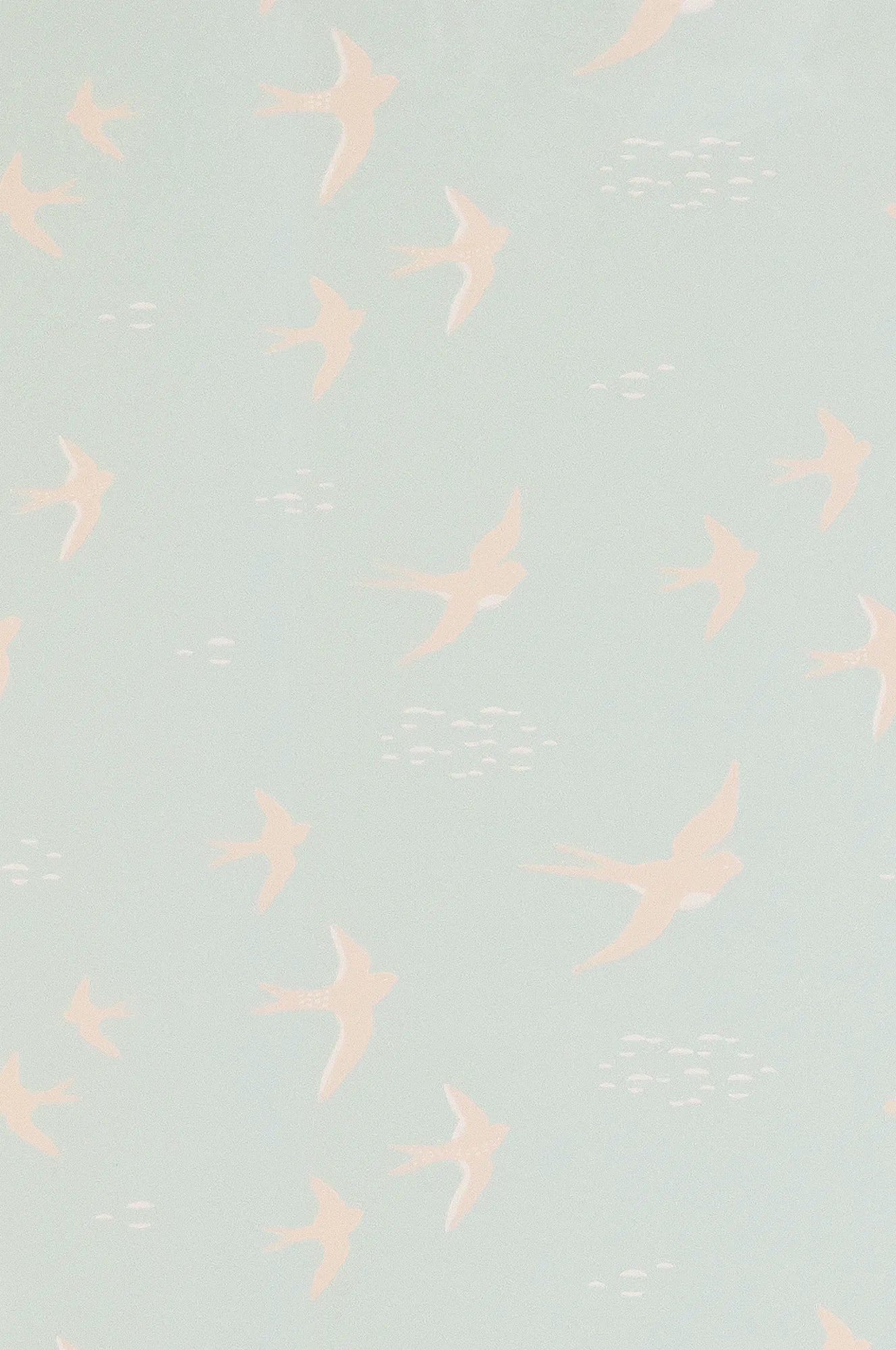 Majvillan Follow the wind dusty turquoise behang sfeerbeeld kinderkamer detail