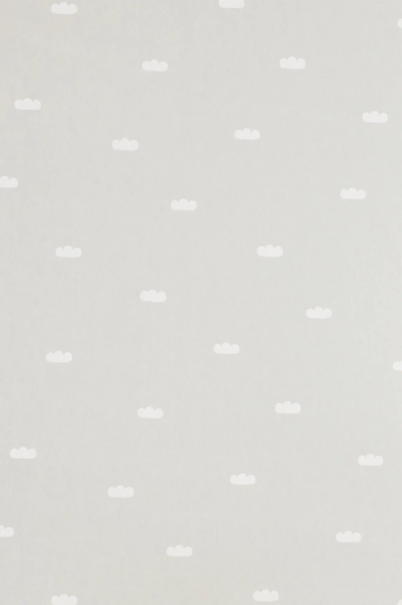 Majvillan Dreamy clouds soft grey behang sfeerbeeld kinderkamer detail