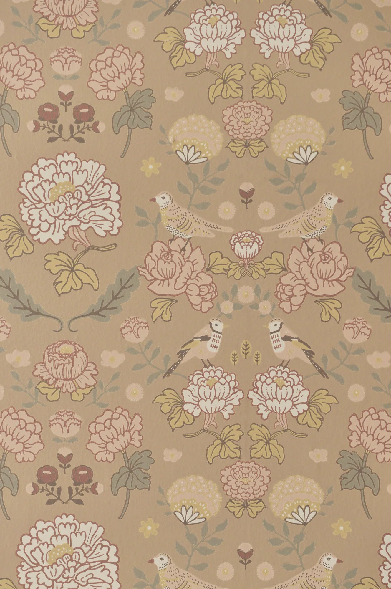 Majvillan June honey beige behang sfeerbeeld kinderkamer detail