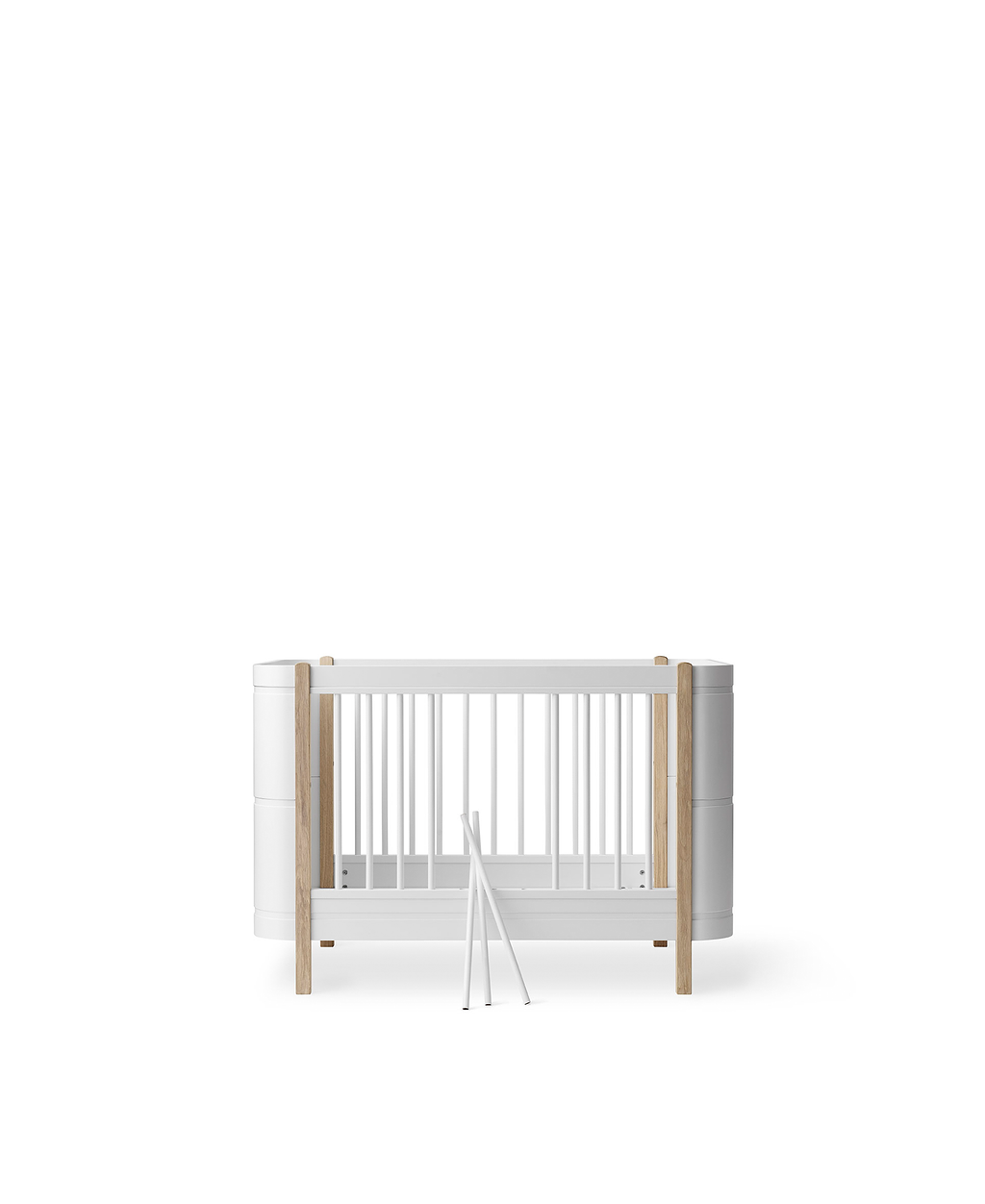 Wood Mini+ Cot Bed White/Oak