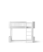Wood Mini+ Low Loft Bed White