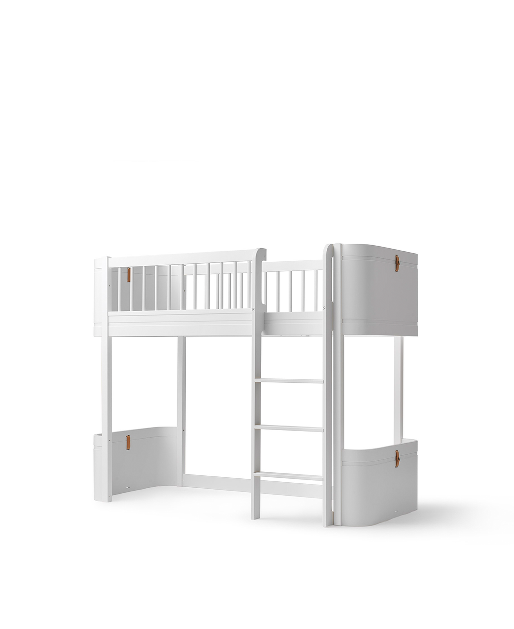 Wood Mini+ Low Loft Bed White