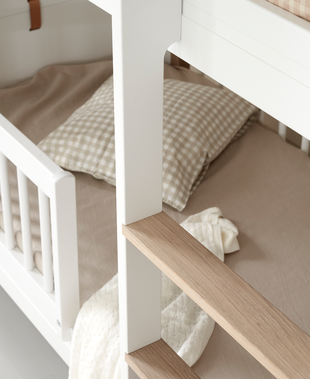 Wood Mini+ Low Bunk Bed White/oak