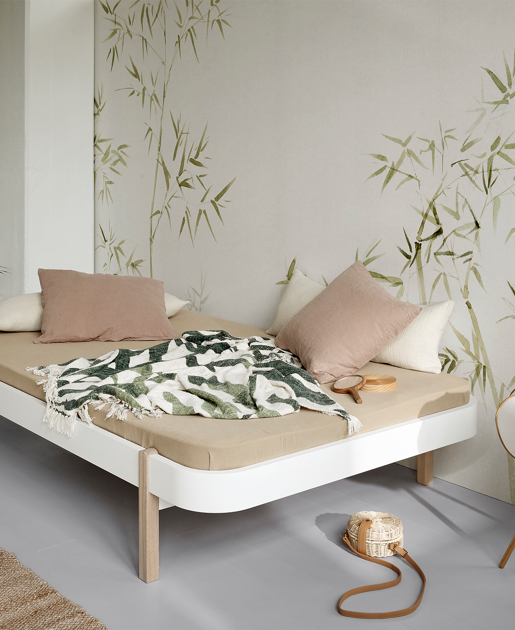 Wood Lounger 120 White/oak