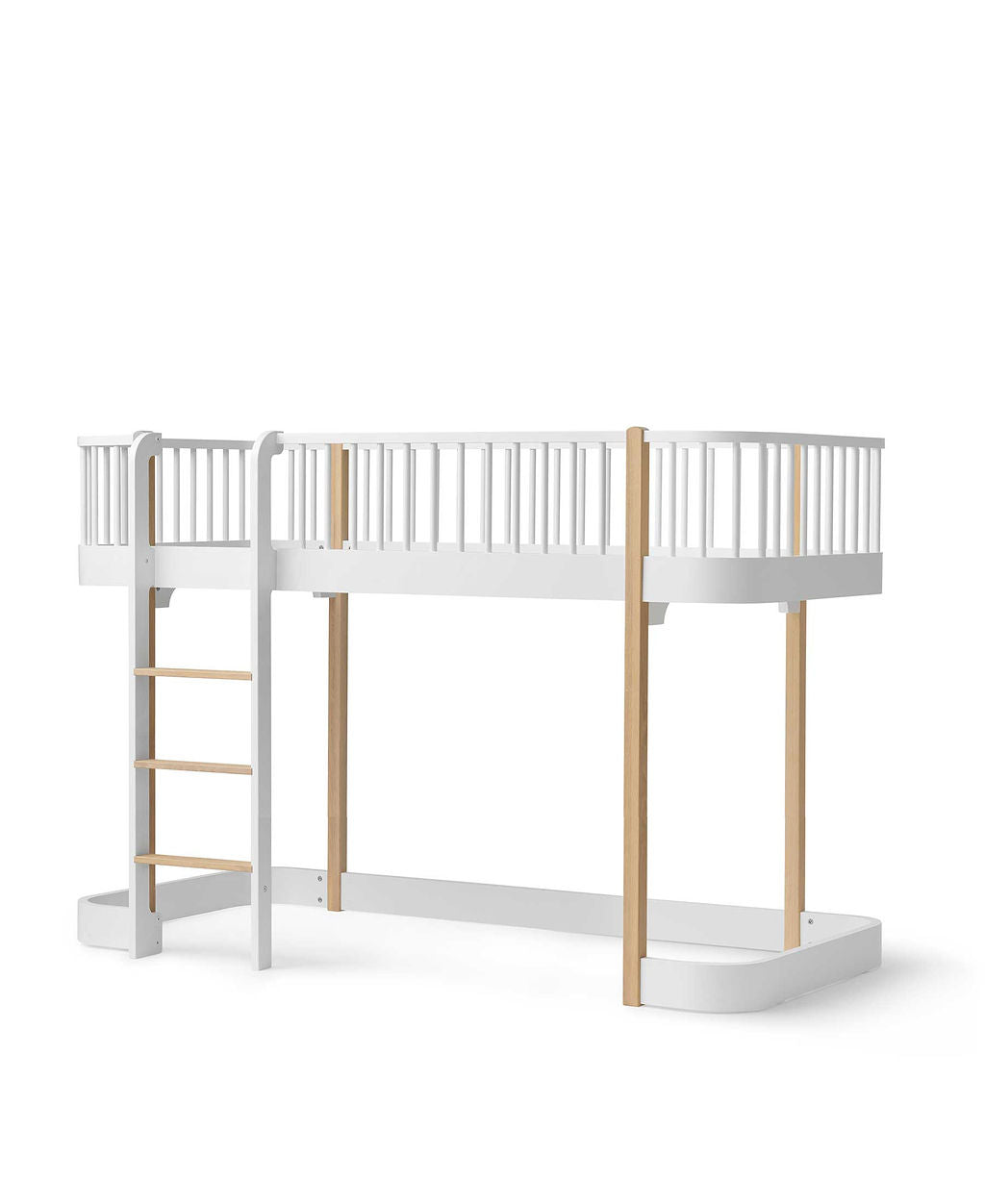 Wood Original Low Loft Bed White/oak