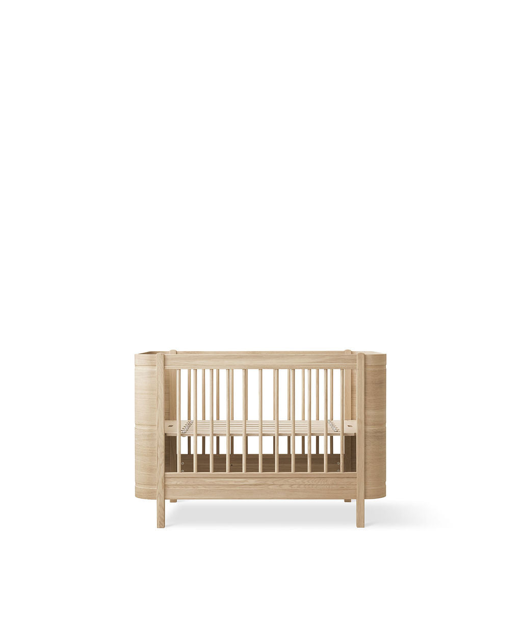 Wood Mini+ Cot Bed Excl. Junior Kit Oak