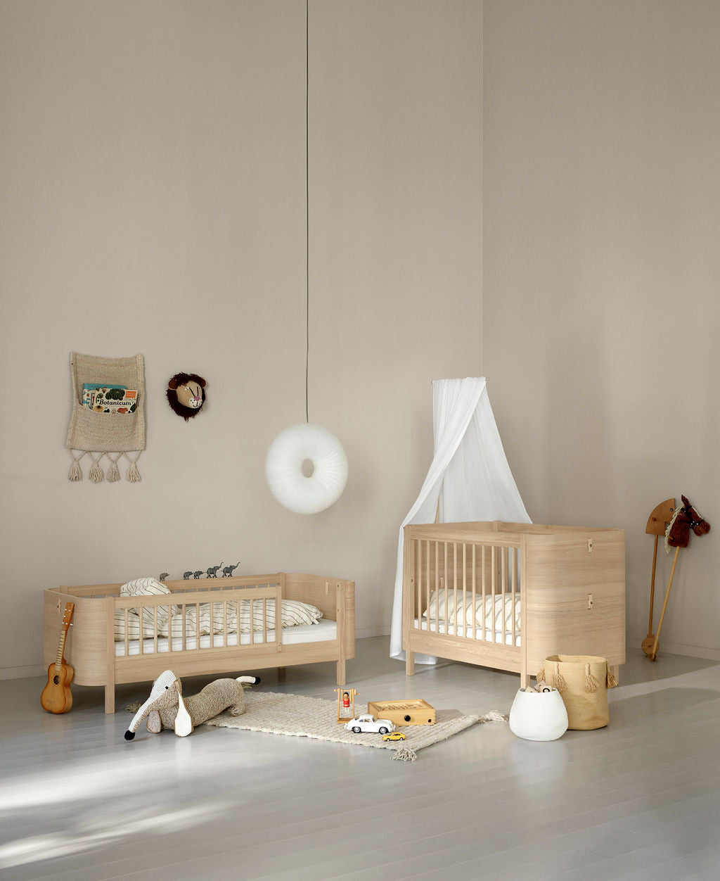 Wood Mini+ Cot Bed Excl. Junior Kit Oak