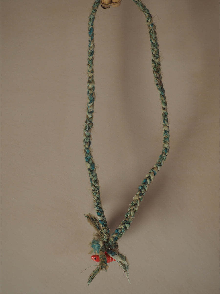 Gevlochten Ketting Met Bedel Groen