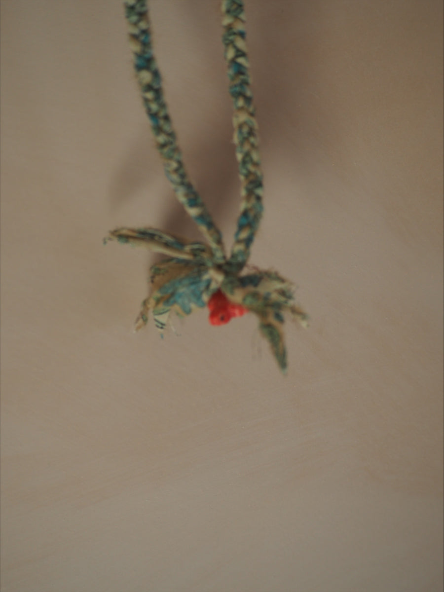 Gevlochten Ketting Met Bedel Groen