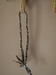 Gevlochten Ketting Met Bedel Zwart/wit
