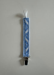 Speenkoord Blauw Met Wit Borduursel