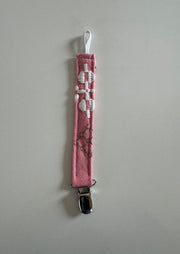Speenkoord Roze Met Borduursel