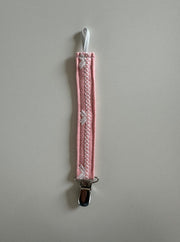 Speenkoord Roze Met Wit Borduursel