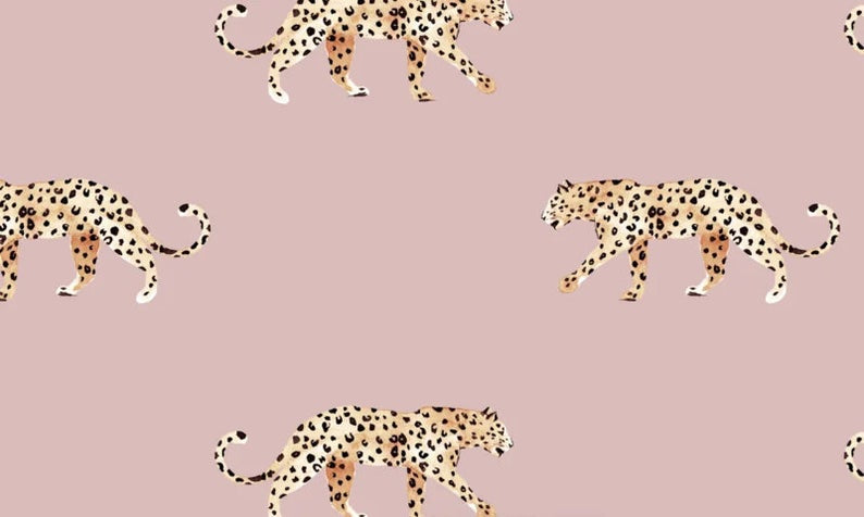 Behang Leopard Dusty Pink