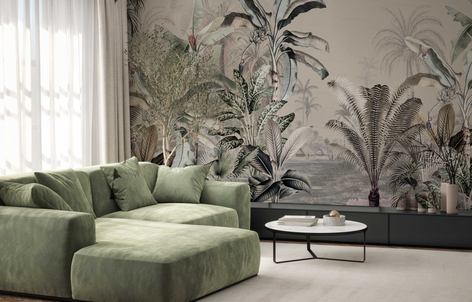 Mural Dreamy Jungle Beige