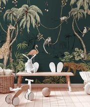 Mural Jungle Jazz Dark Teal