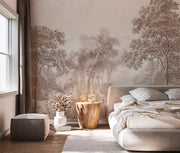 Mural Romantic Garden Brown