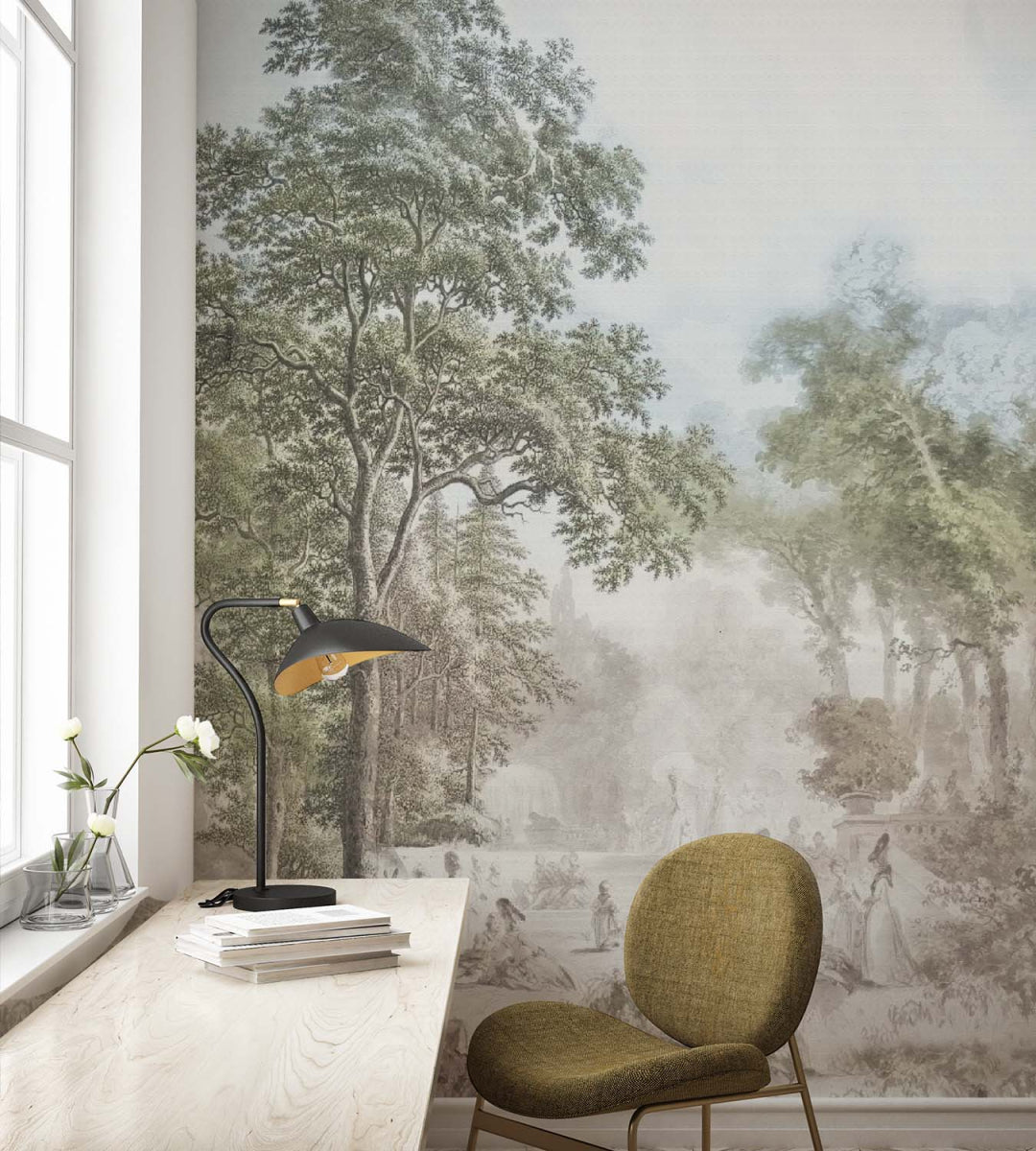 Mural Romantic Garden Colour