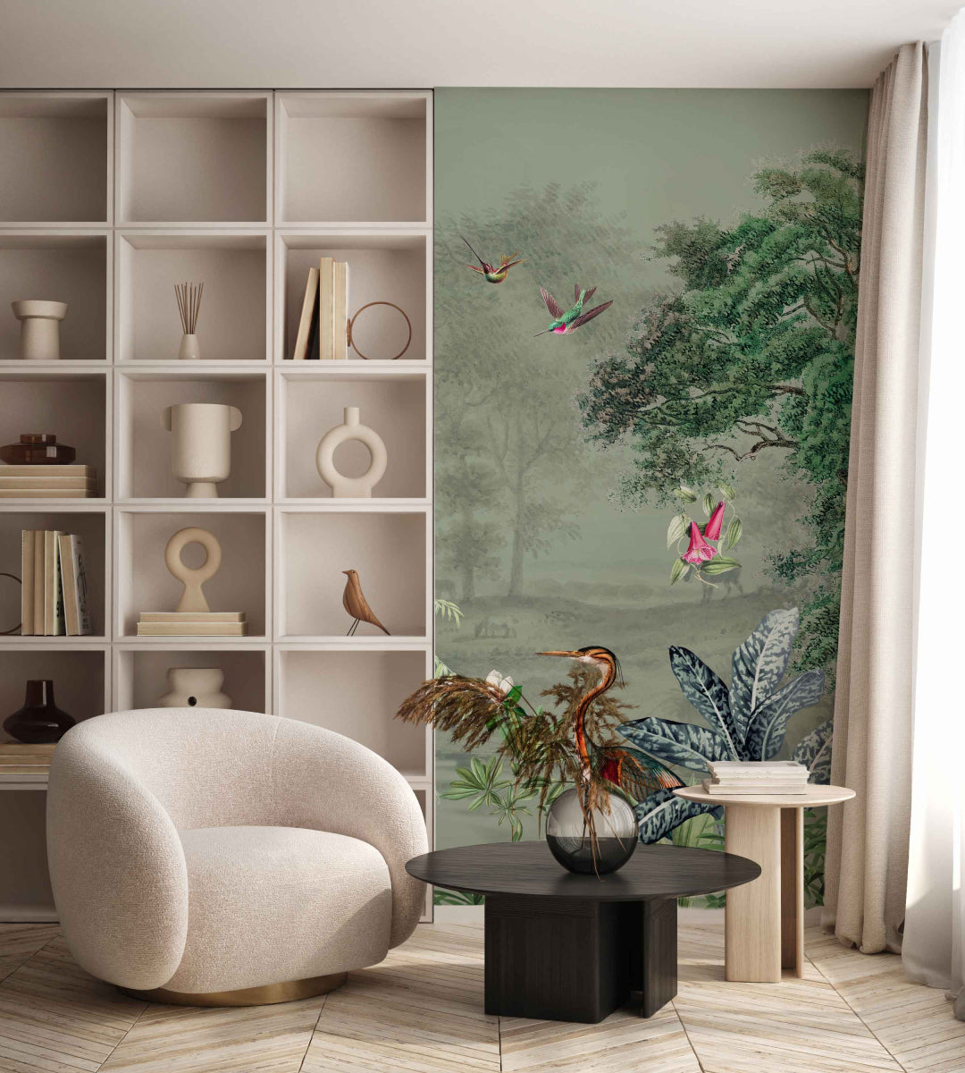 Mural Scenic Landscape Green