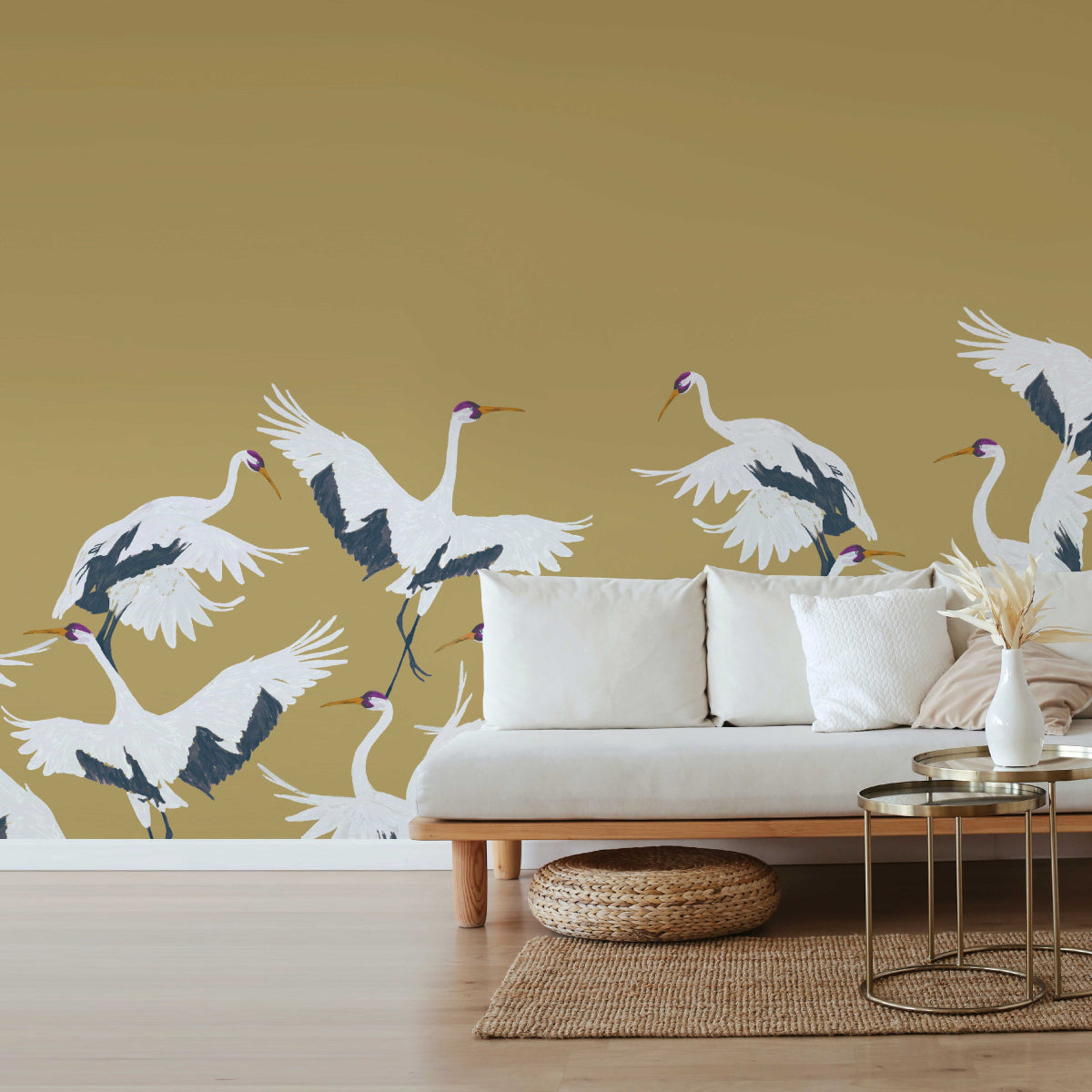 Mural Stork Gold