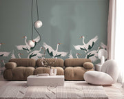 Mural Stork Teal