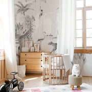 Mural Wildlife's Playground Black White