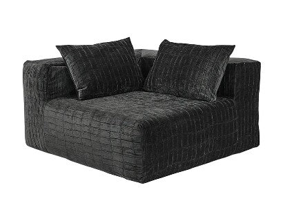 Hoes Voor De Slow Coin Hoekbank Crumpled Velvet Anthracite