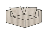 Hoes Voor De Slow Coin Hoekbank Velours Ribcord Ivory