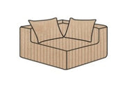Hoes Voor De Slow Coin Hoekbank Velours Ribcord Sand