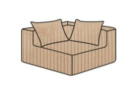 Hoes Voor De Slow Coin Hoekbank Velours Ribcord Sand