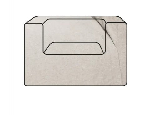 Hoes Voor De Slow Cub Fauteuil Linnen Craie