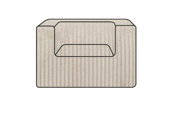 Hoes Voor De Slow Cub Fauteuil Velours Ribcord Ivory
