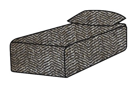 Hoes Voor De Slow Daybed Chevron Noir