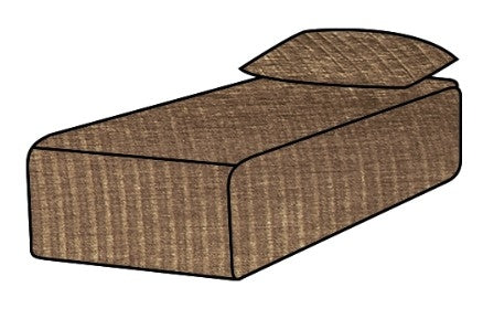 Hoes Voor De Slow Daybed Corduroy Sepia