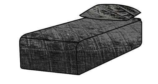 Hoes Voor De Slow Daybed Crumpled Velvet Anthracite