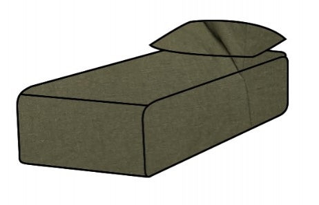 Hoes Voor De Slow Daybed Linnen Kaki