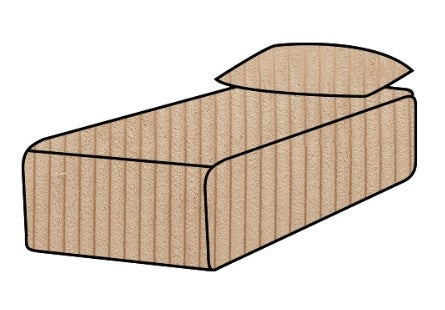 Hoes Voor De Slow Daybed Velours Ribcord Sand
