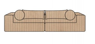 Hoes Voor De Slow Familybank Velours Ribcord Sand