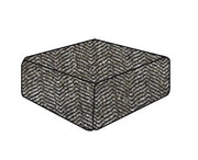 Hoes Voor De Slow Poef Chevron Noir