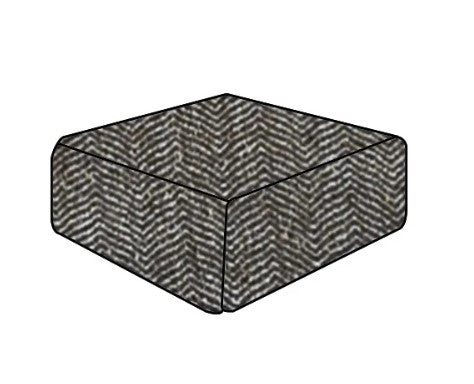 Hoes Voor De Slow Poef Chevron Noir