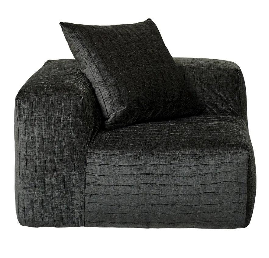 Hoes Voor De Urban Coin Hoekbank Crumpled Velvet Anthracite