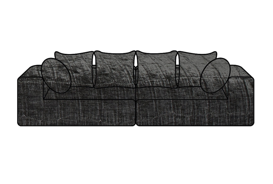 Hoes Voor De Urban Familybank Crumpled Velvet  Anthracite