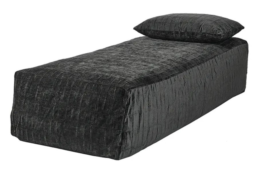 Slow Daybed Crumpled Velvet Anthracite