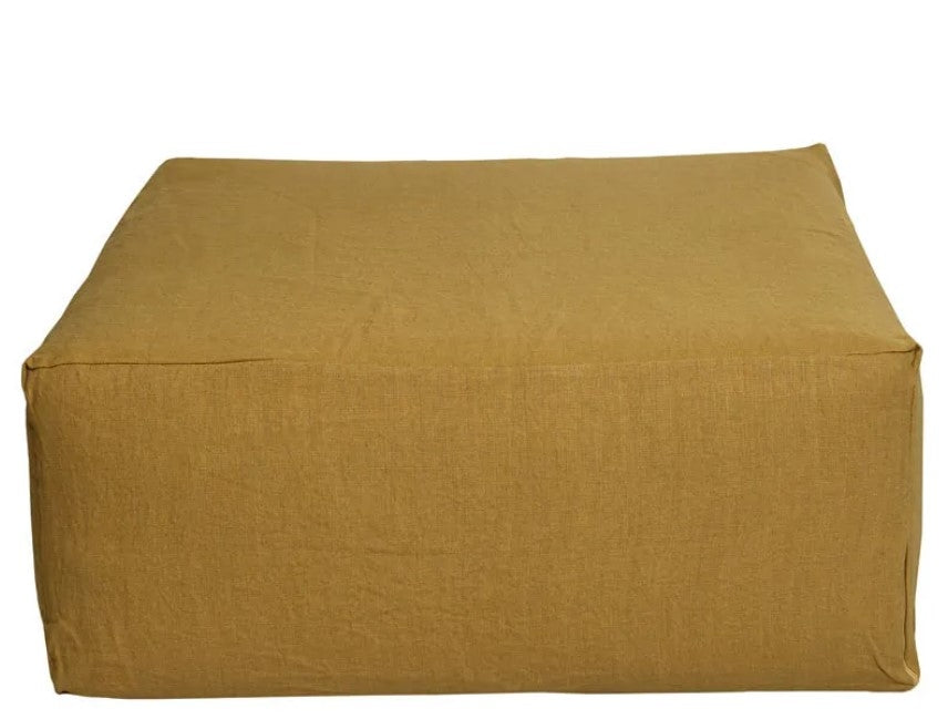 Slow Poef Linnen Butternut