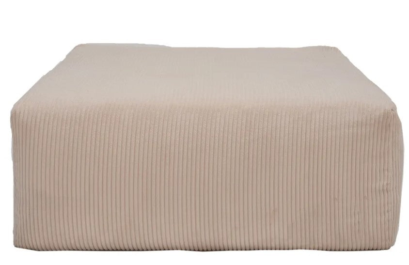 Slow Poef Velours Ribcord Ivory