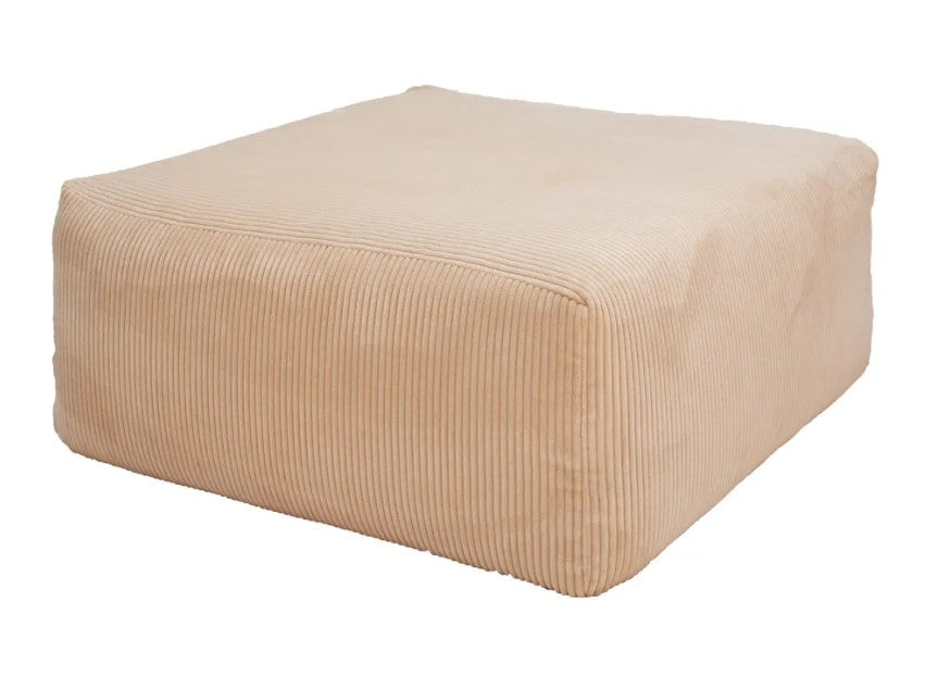 Slow Poef Velours Ribcord Sand