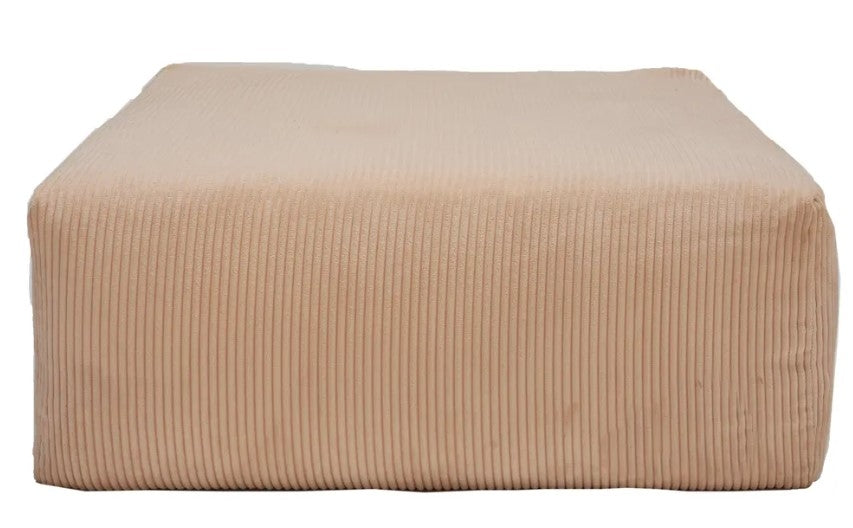 Slow Poef Velours Ribcord Sand