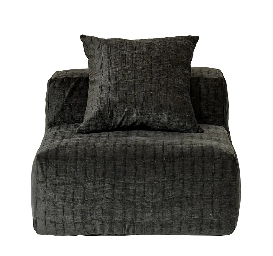 Urban Solo Bank Crumpled Velvet Anthracite
